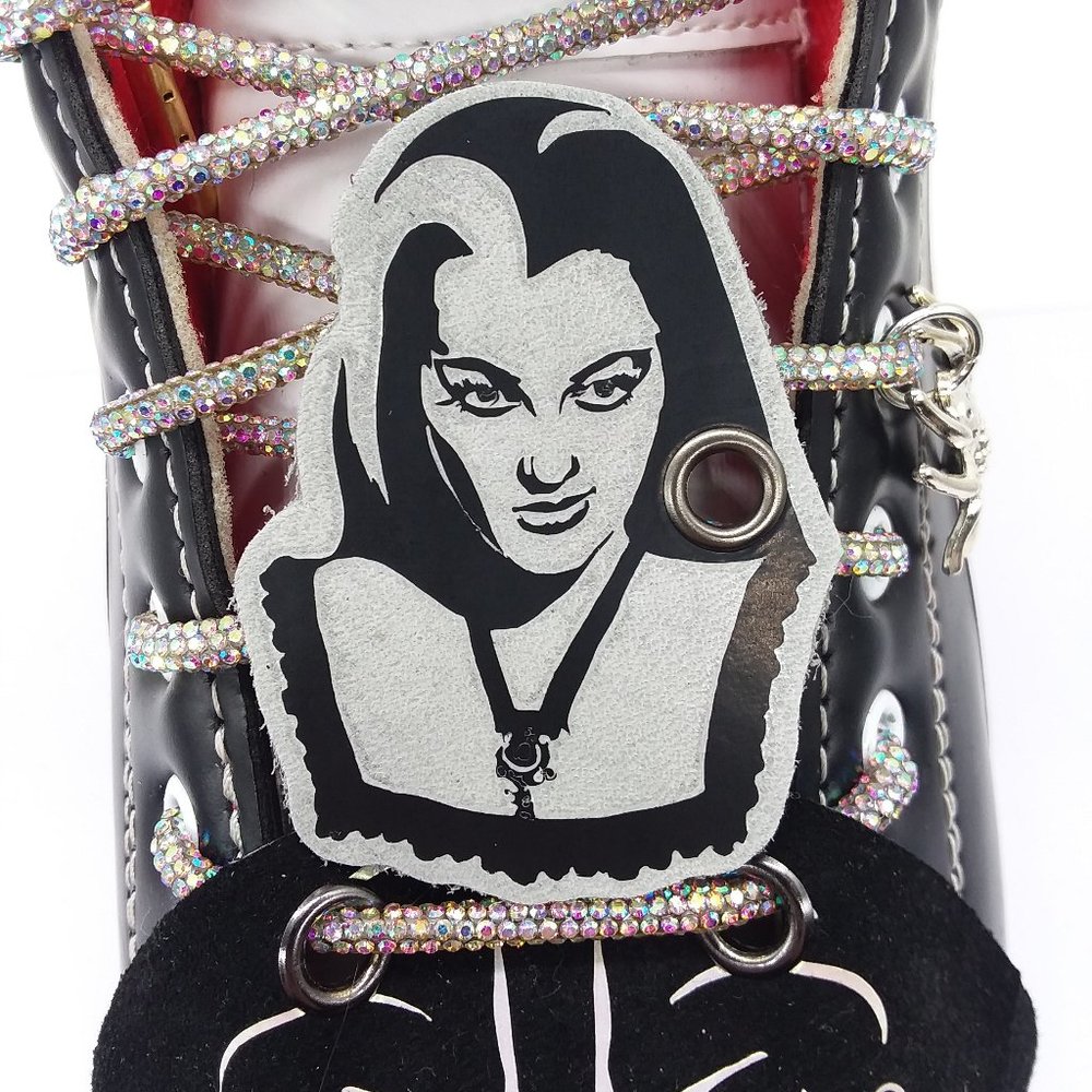 Custom Roller Skates Bride of Frankenstein shoe charm  leather lace patch